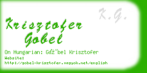 krisztofer gobel business card